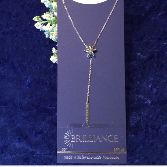 Jewelry - Marcasite Starfish Necklace w/Swarovski Crystals